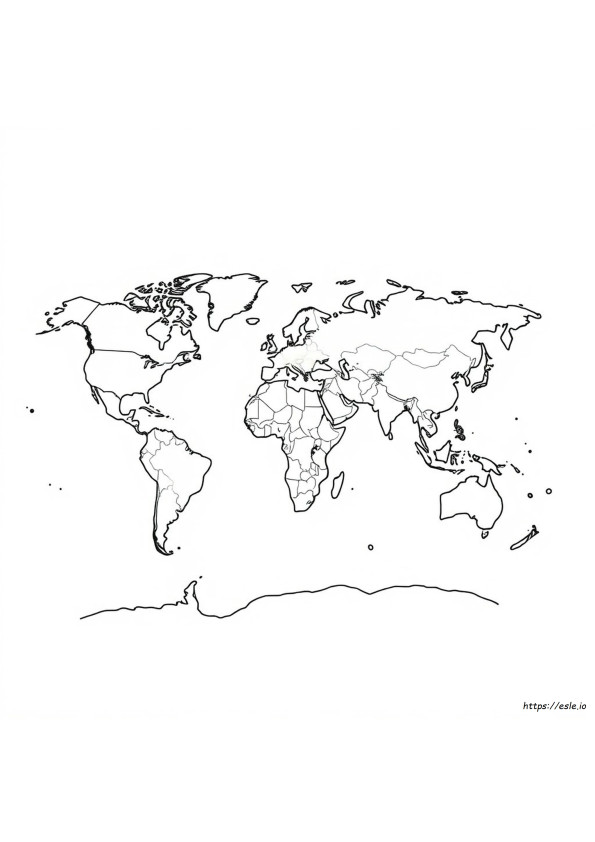 Coloring Sheet Of The World