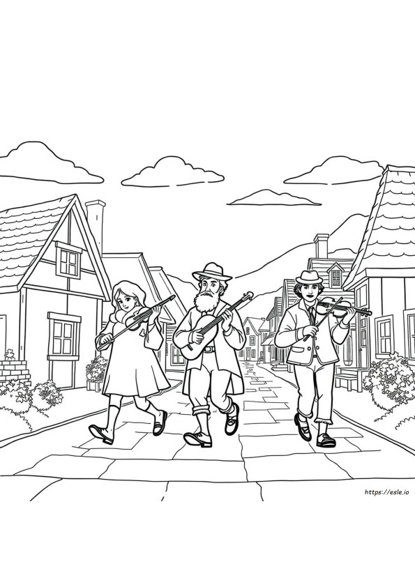 Coloriages Musiciens De Br me Gratuits Imprimer