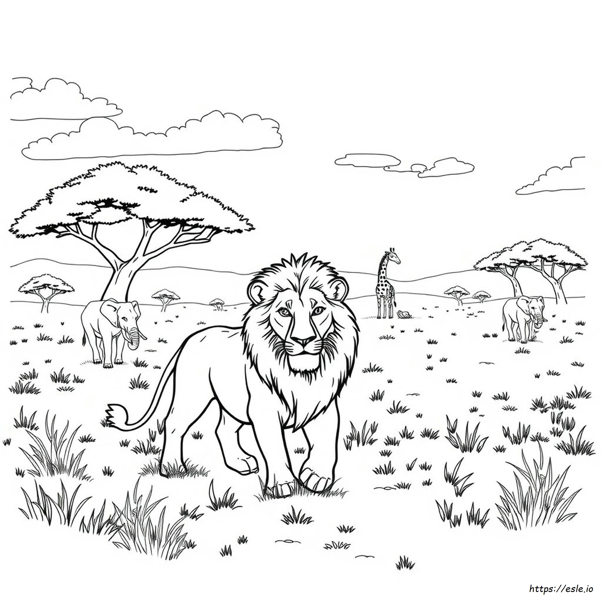 Realistic Safari Coloring Pages