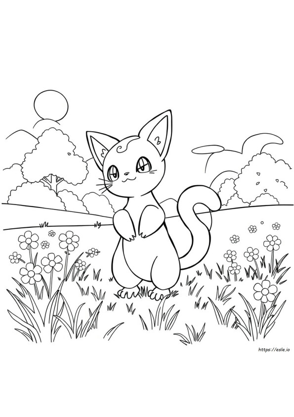 Meowth Colouring Page