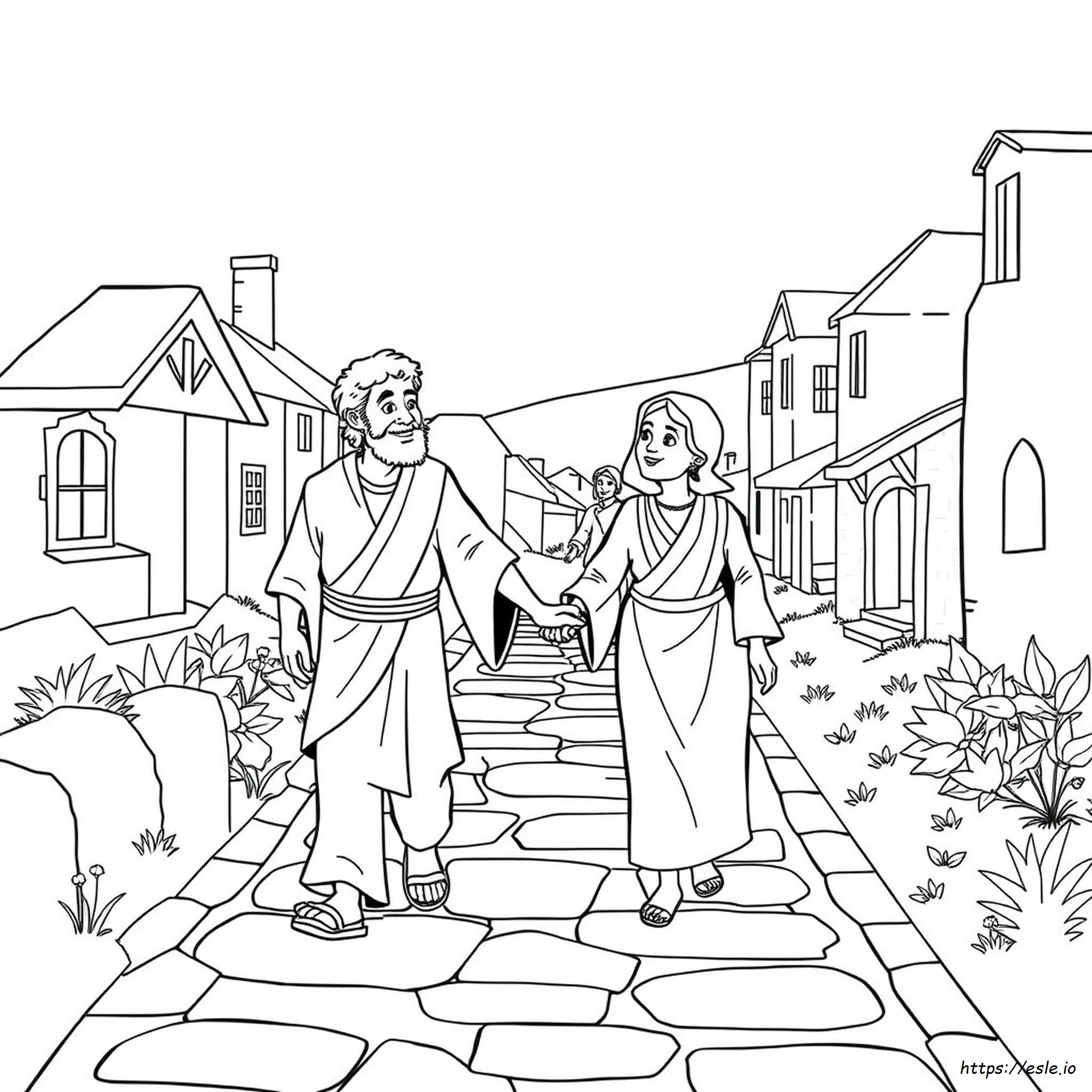 Gambar Mewarnai Paulus Dan Silas
