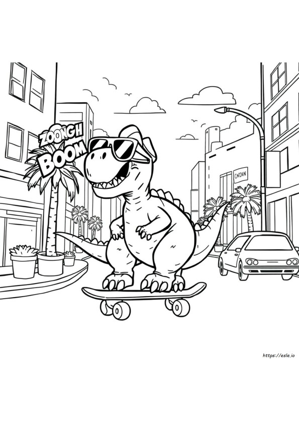 Silly Dinosaur Coloring Pages