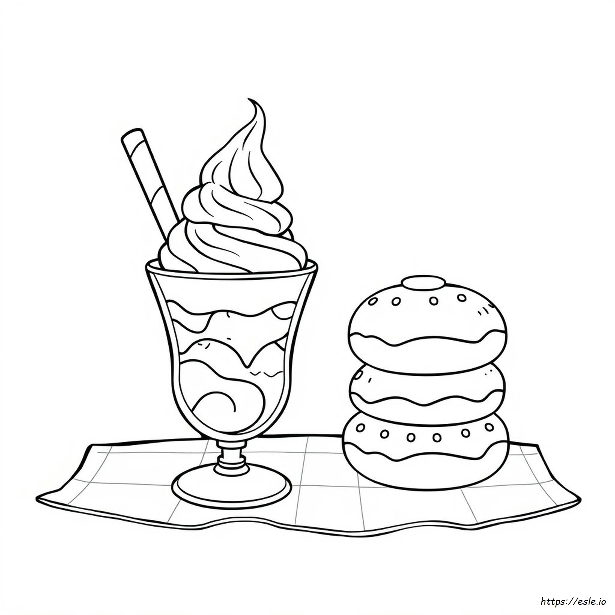 Ice Cream And Donuts Coloring Pages