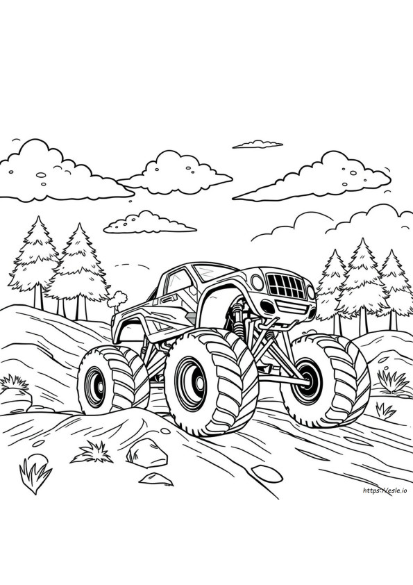 Monster Trucks Coloring Pages Free