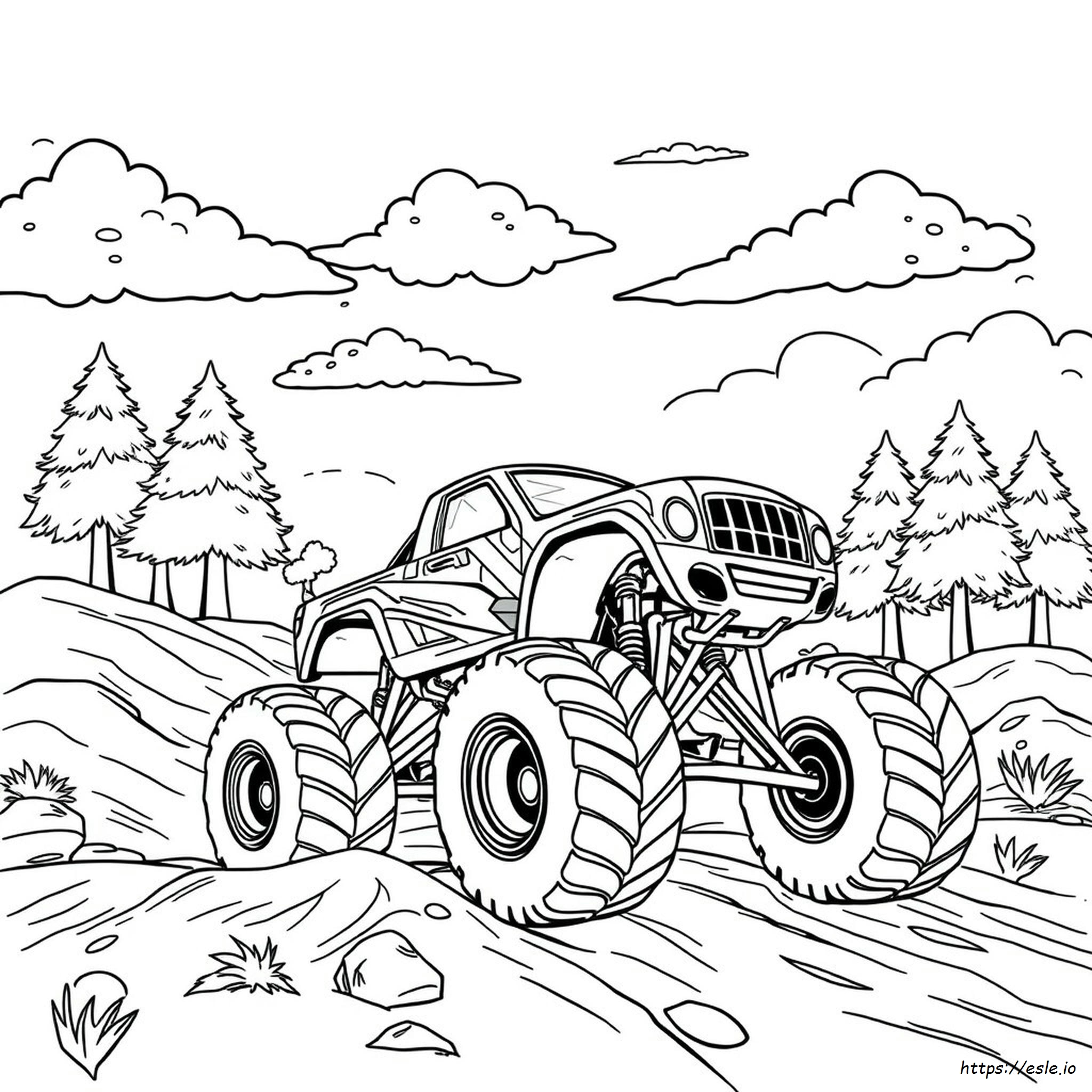 Monster Trucks Coloring Pages Free
