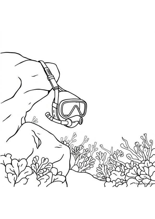 Careta De Buceo Para Colorear