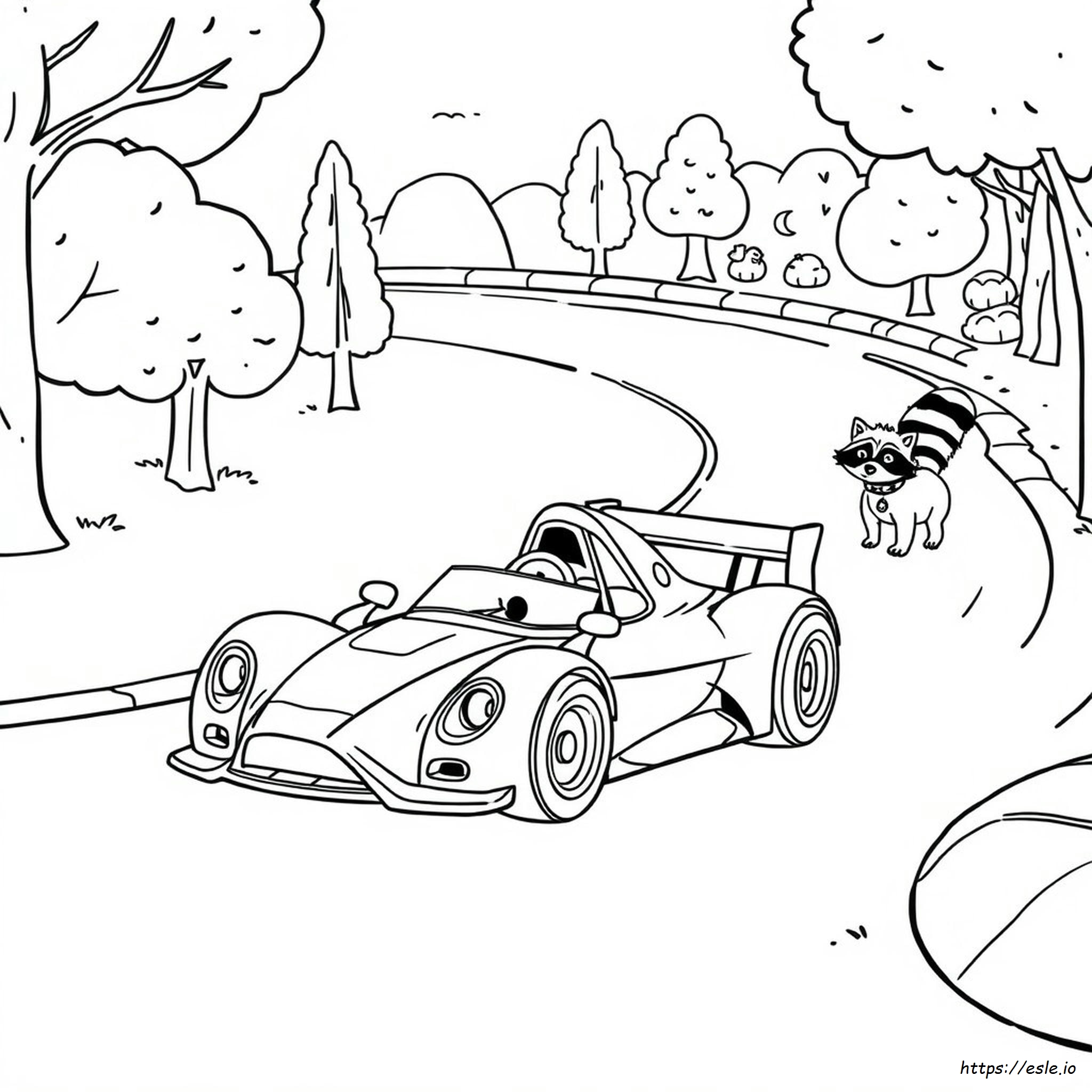 Easy Race Car Coloring Pages