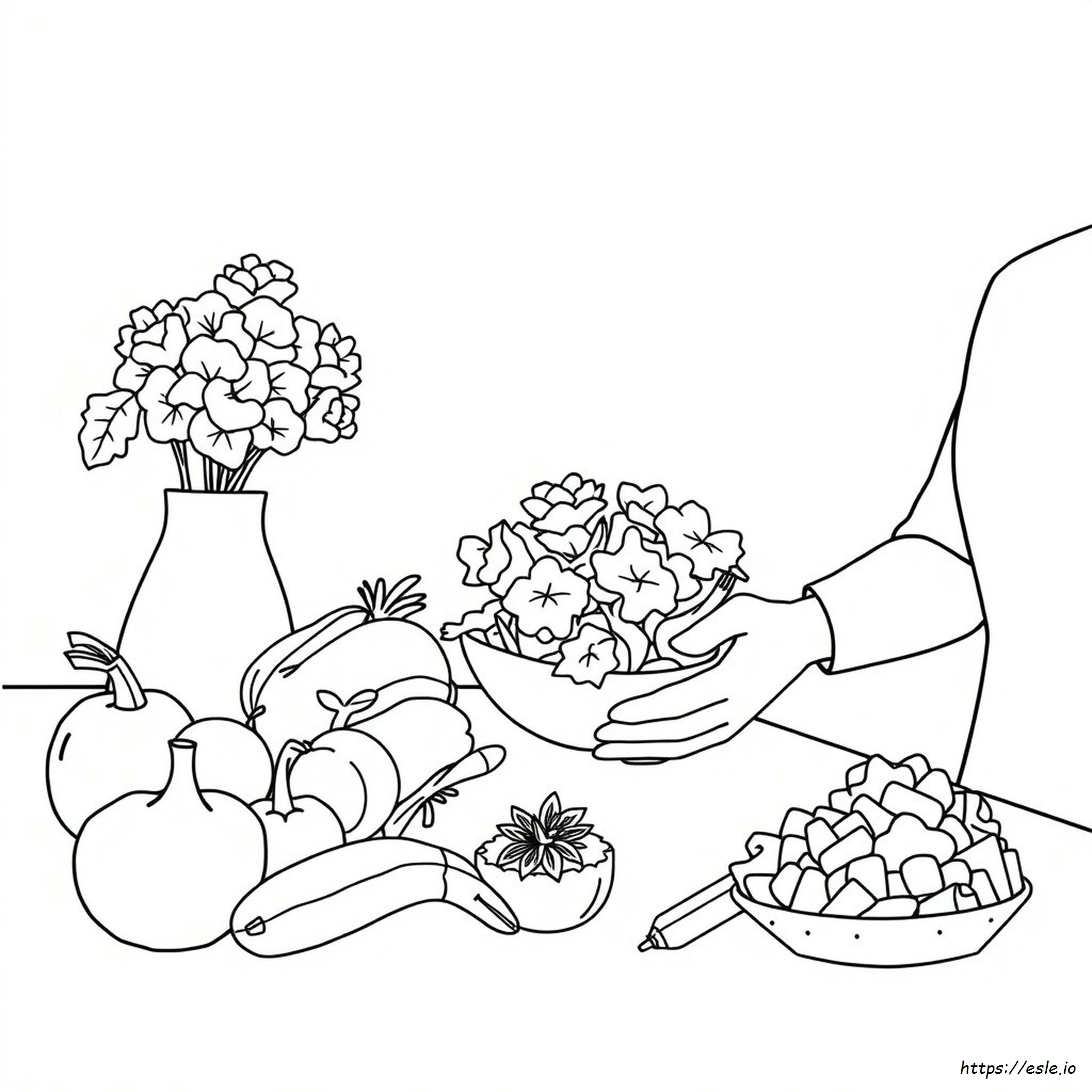 Comida Sana Para Colorear