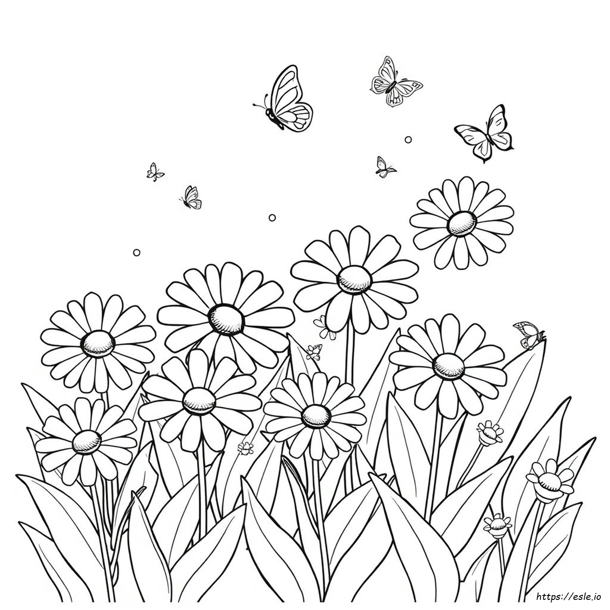 Daisy Petal Coloring Sheet