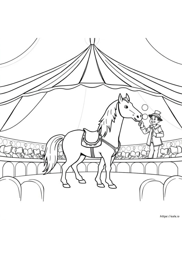 Circus Horse Coloring Pages