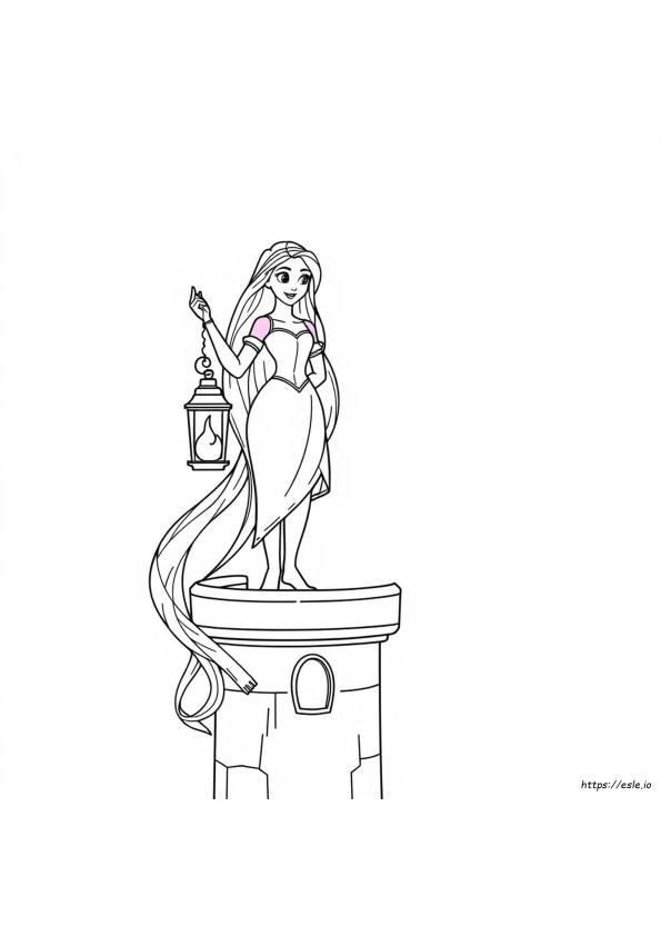 Coloriage Raiponce À Imprimer