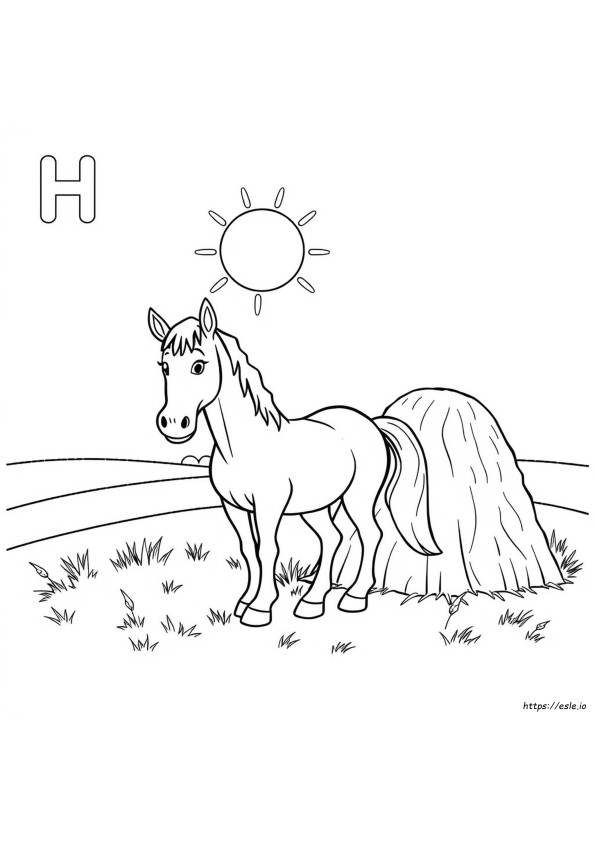 Disney Alphabet Coloring Pages H