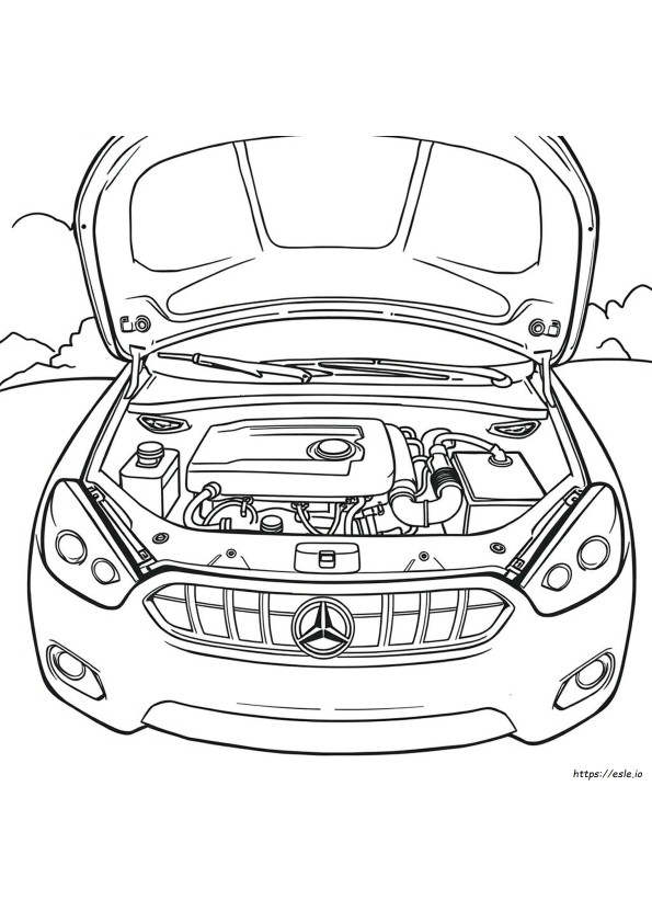 Car Engine Coloring Page