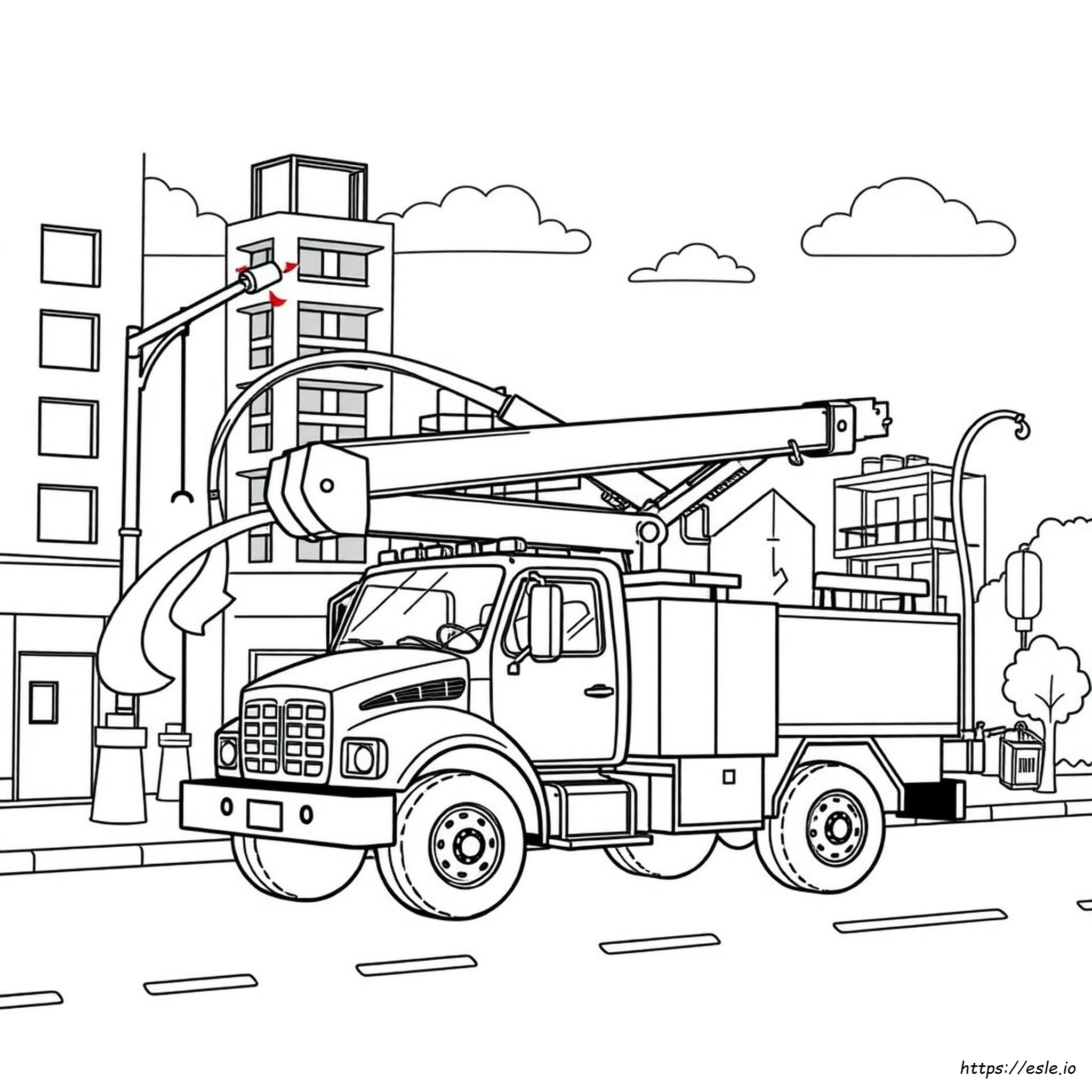 Bucket Truck Coloring Pages