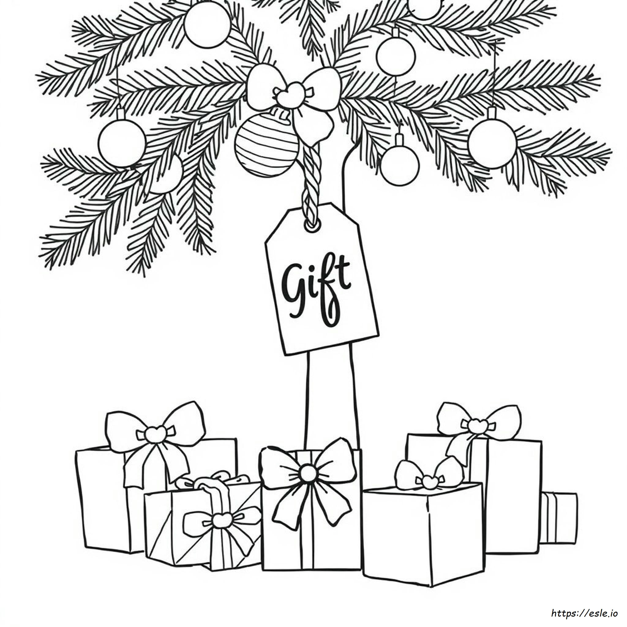 Gambar Mewarnai Tag Hadiah