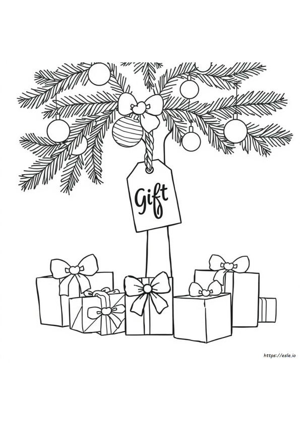 Etiqueta De Regalo Para Colorear