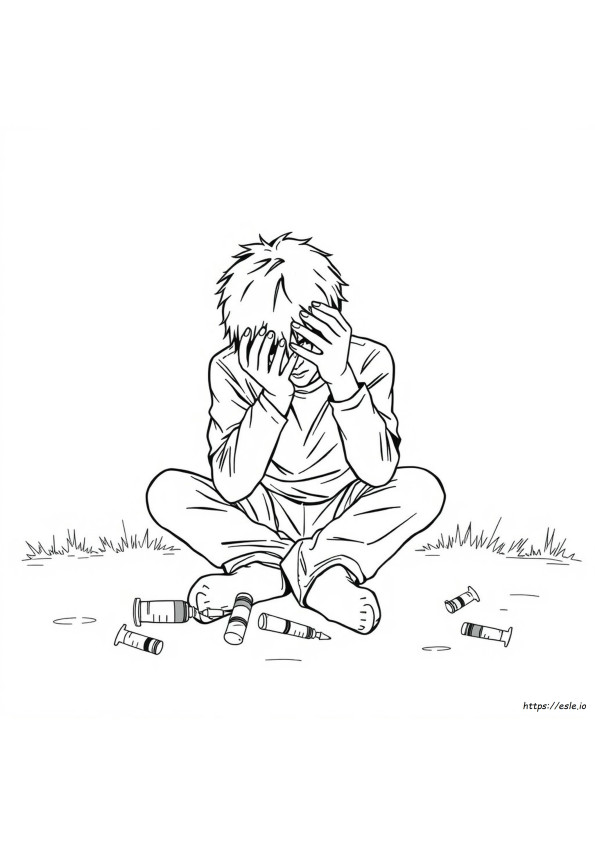 Gambar Mewarnai Kecanduan Narkoba