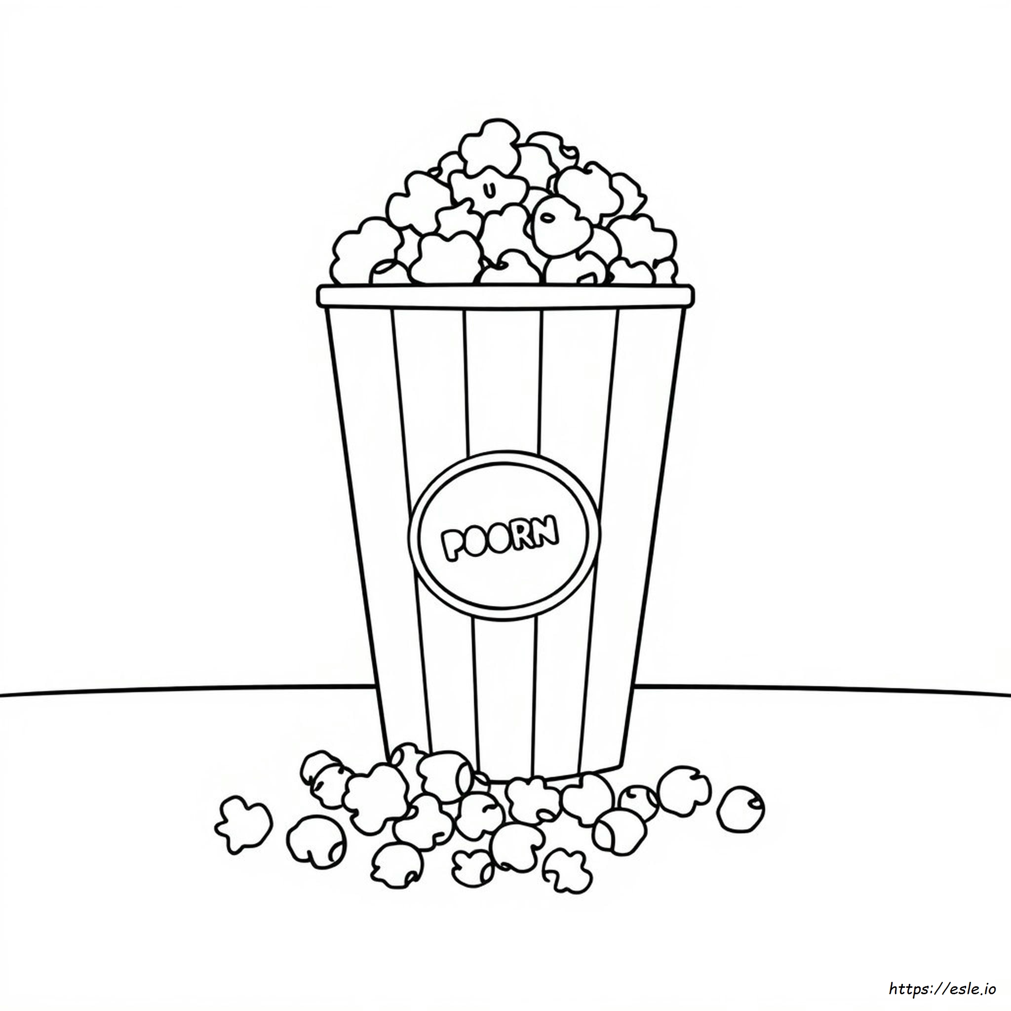 Popcorn-Behälter Ausmalbild