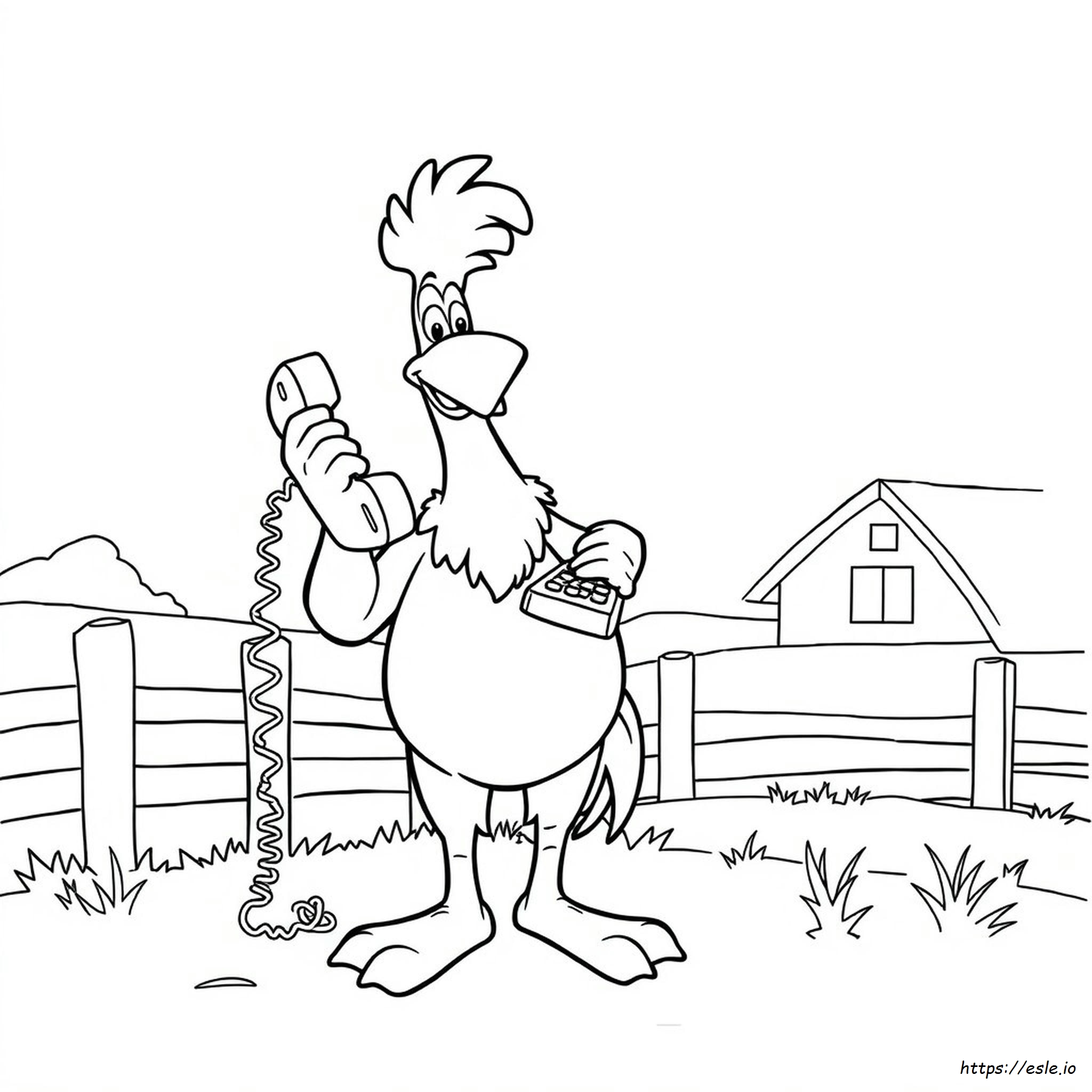 Gambar Mewarnai Foghorn Leghorn - Lembar Mewarnai Gratis
