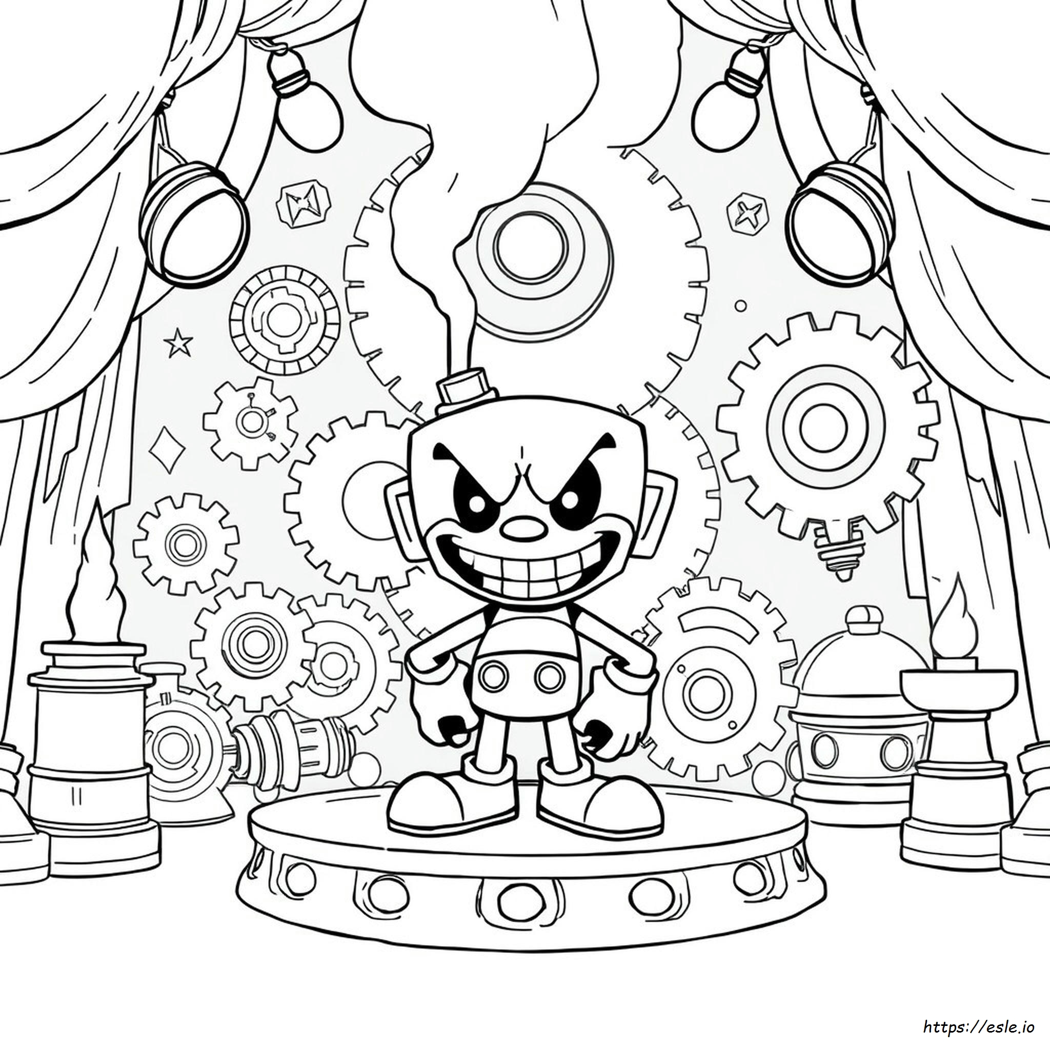 Boss Cuphead Coloring Page