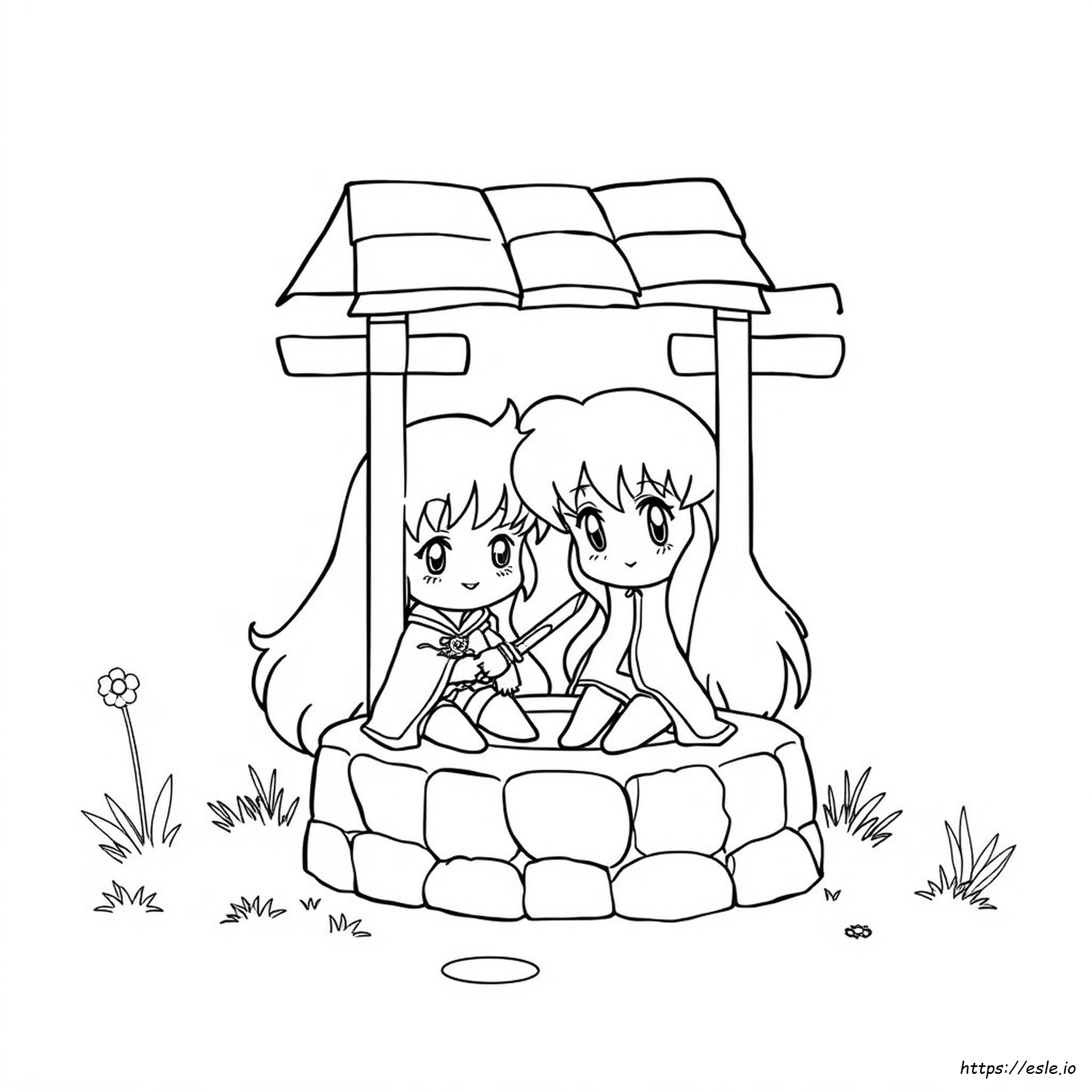 Inuyasha Chibi Gambar Mewarnai