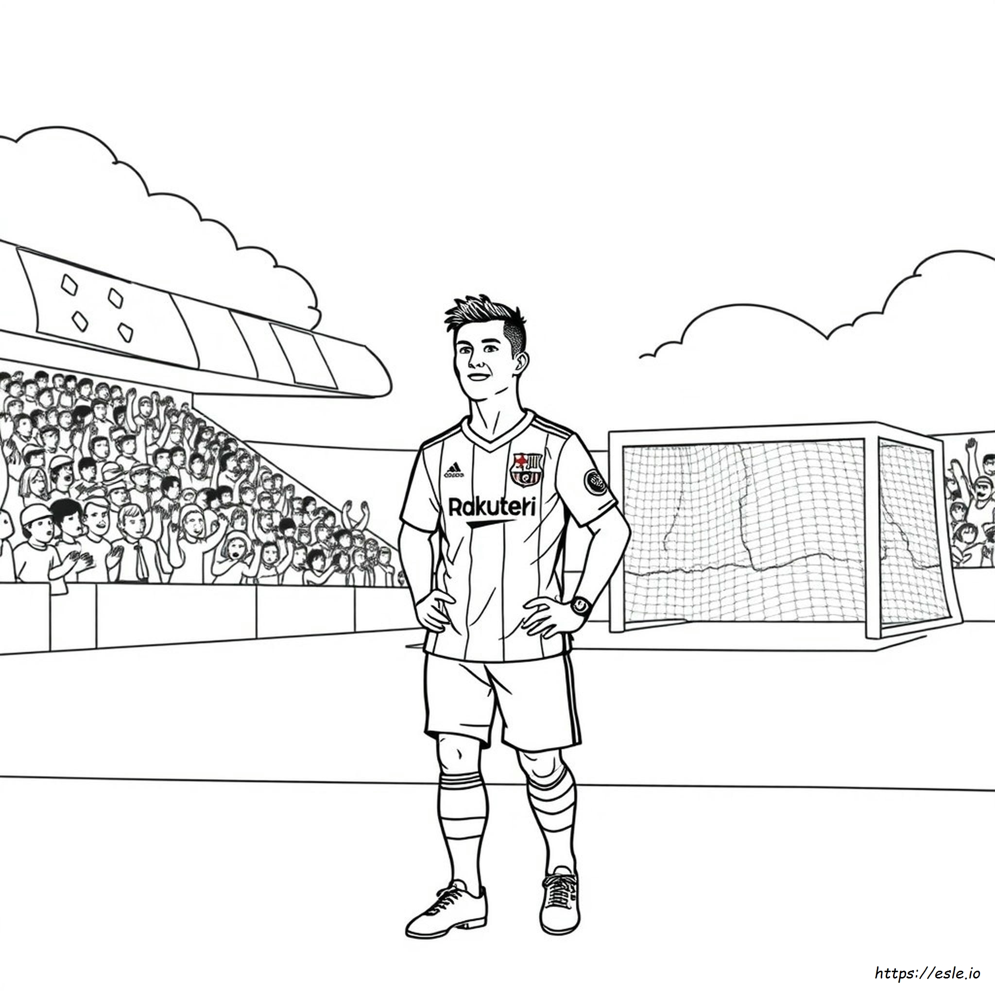 Lewandowski Coloring Pages Barcelona