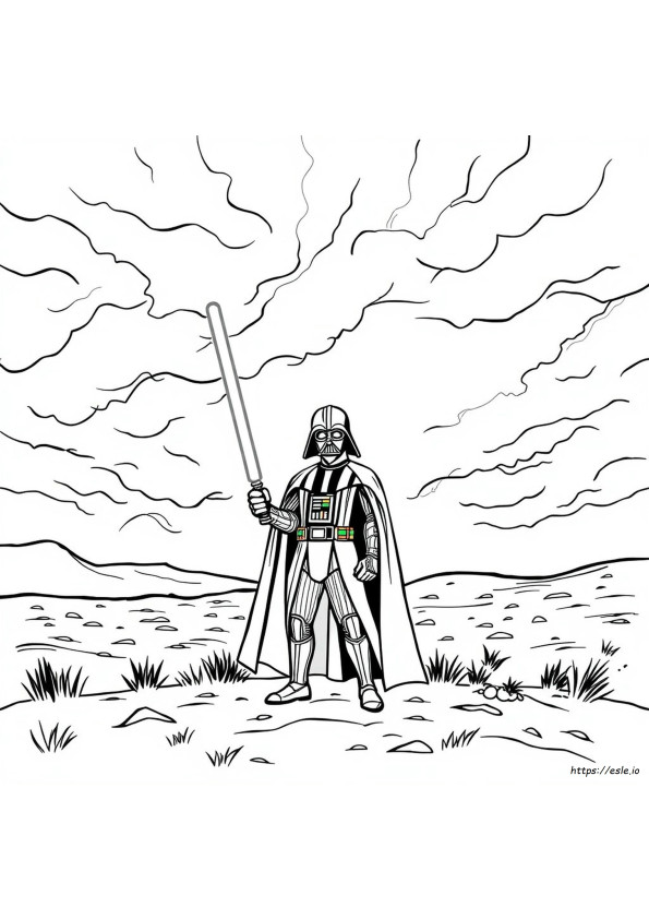 Proste Kolorowanki Darth Vader