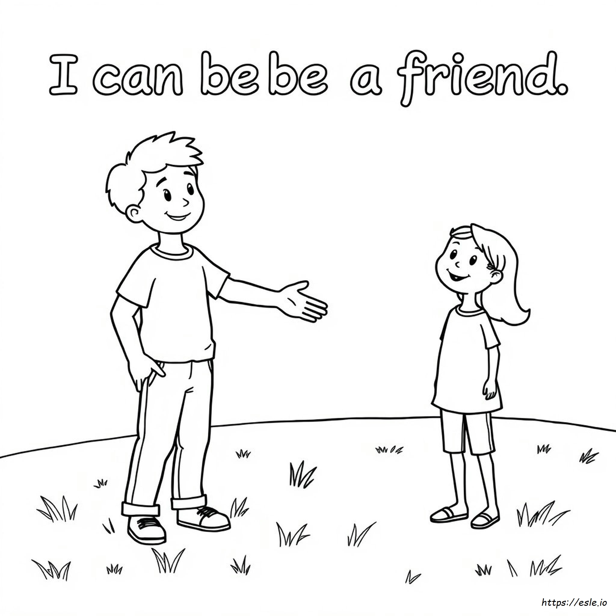 I Can Be A Friend Coloring Page
