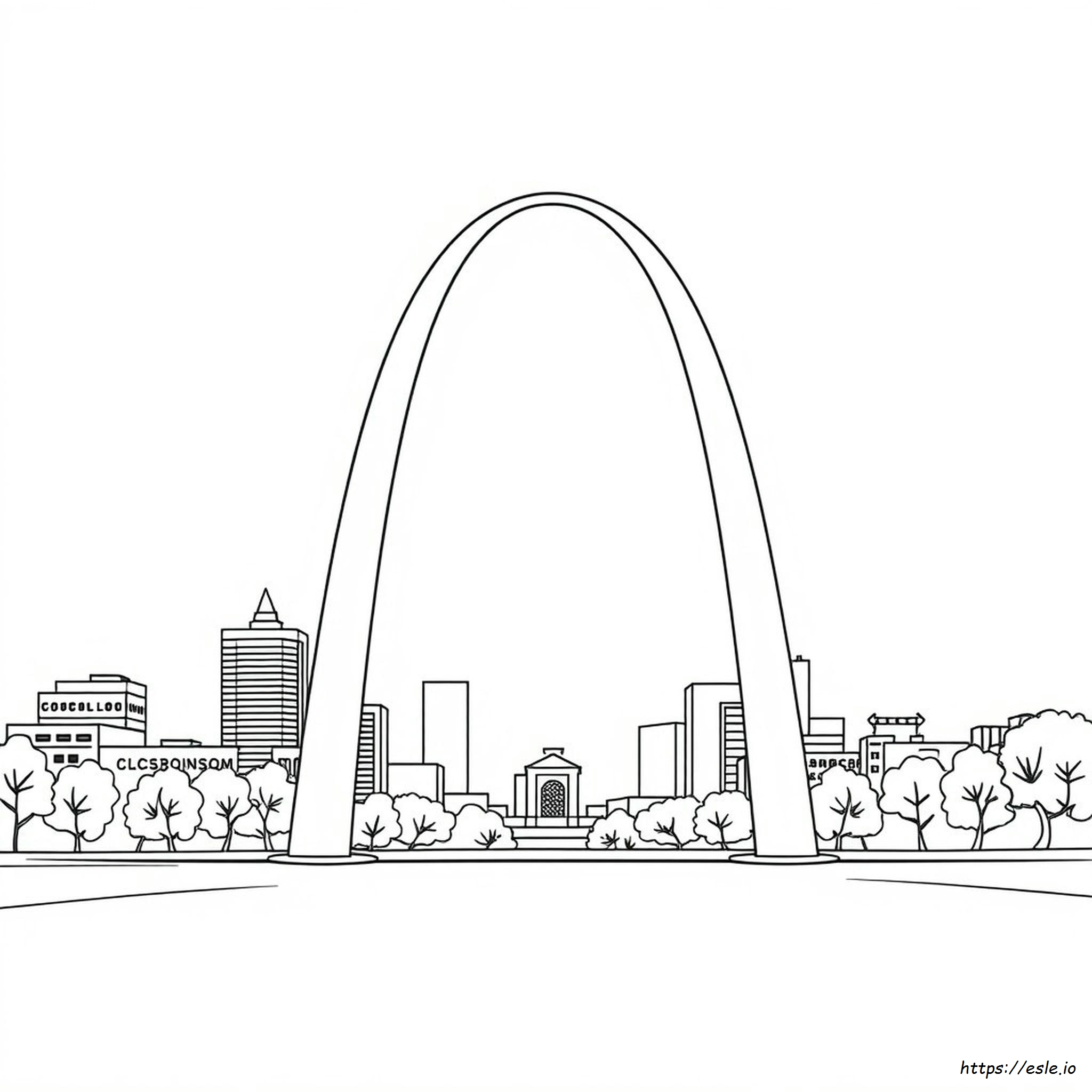 Arco Di St. Louis Da Colorare