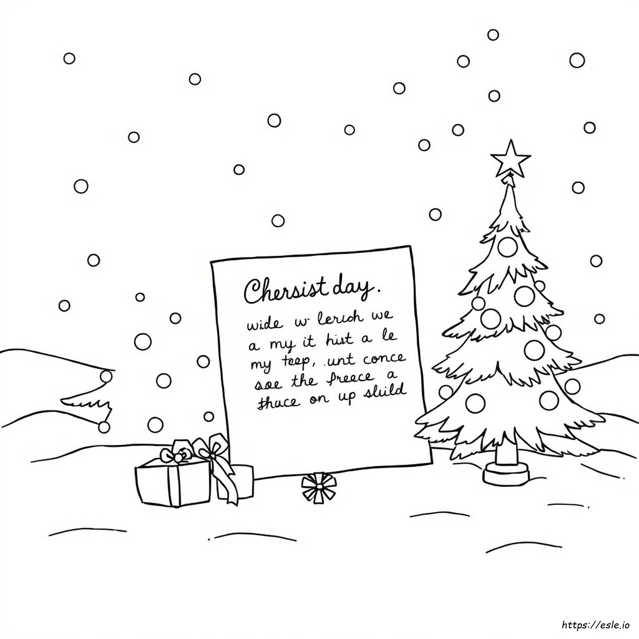 Surat Natal Untuk Mewarnai