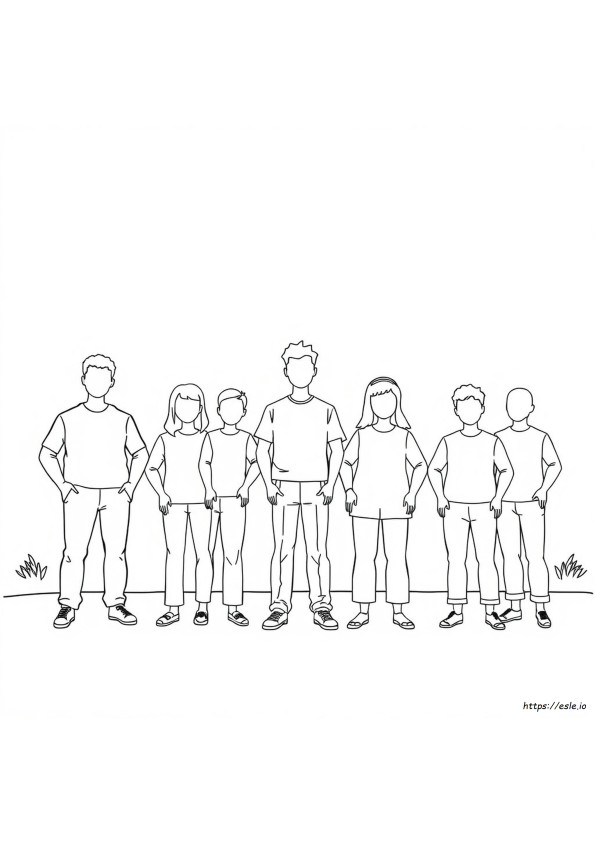 Persone Da Colorare In Bianco
