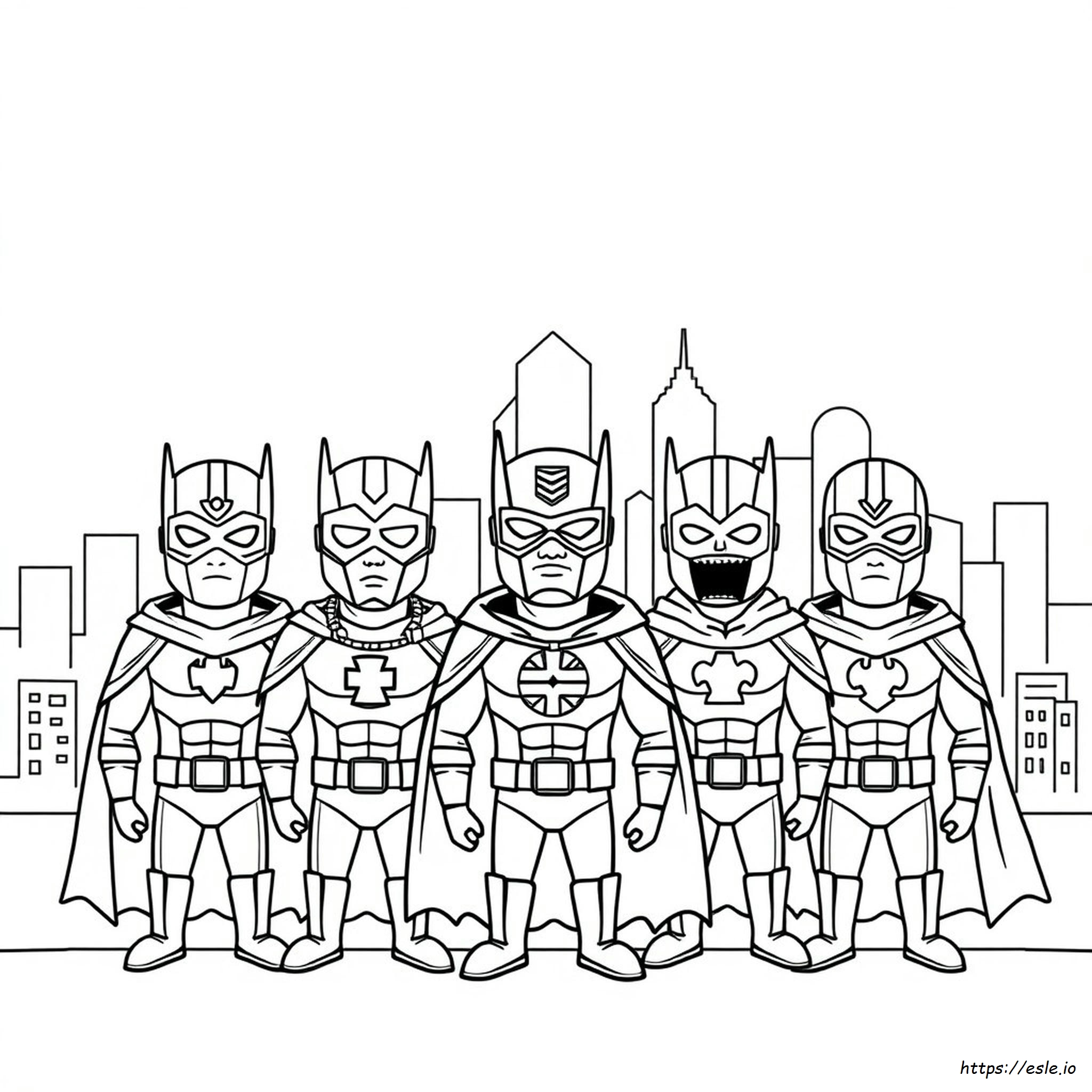 Superhero Mask Coloring Page