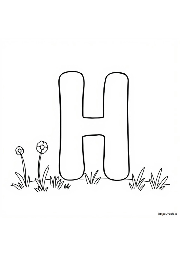 Lettera H Da Colorare