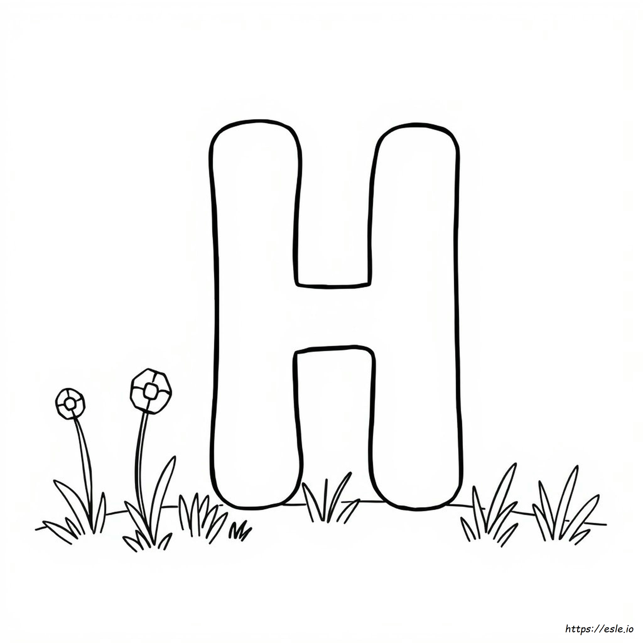 Lettera H Da Colorare