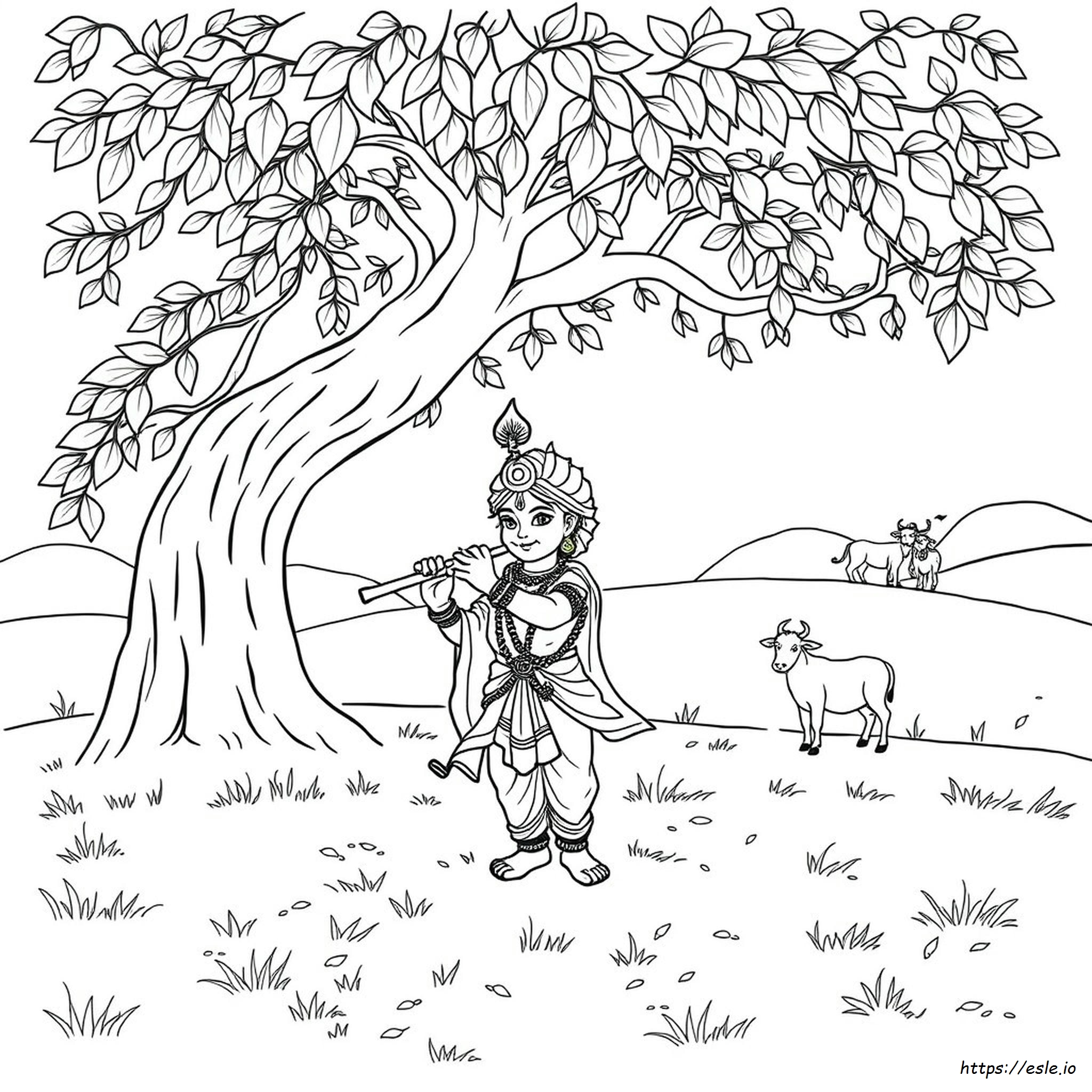 Colouring Pages Of Krishna