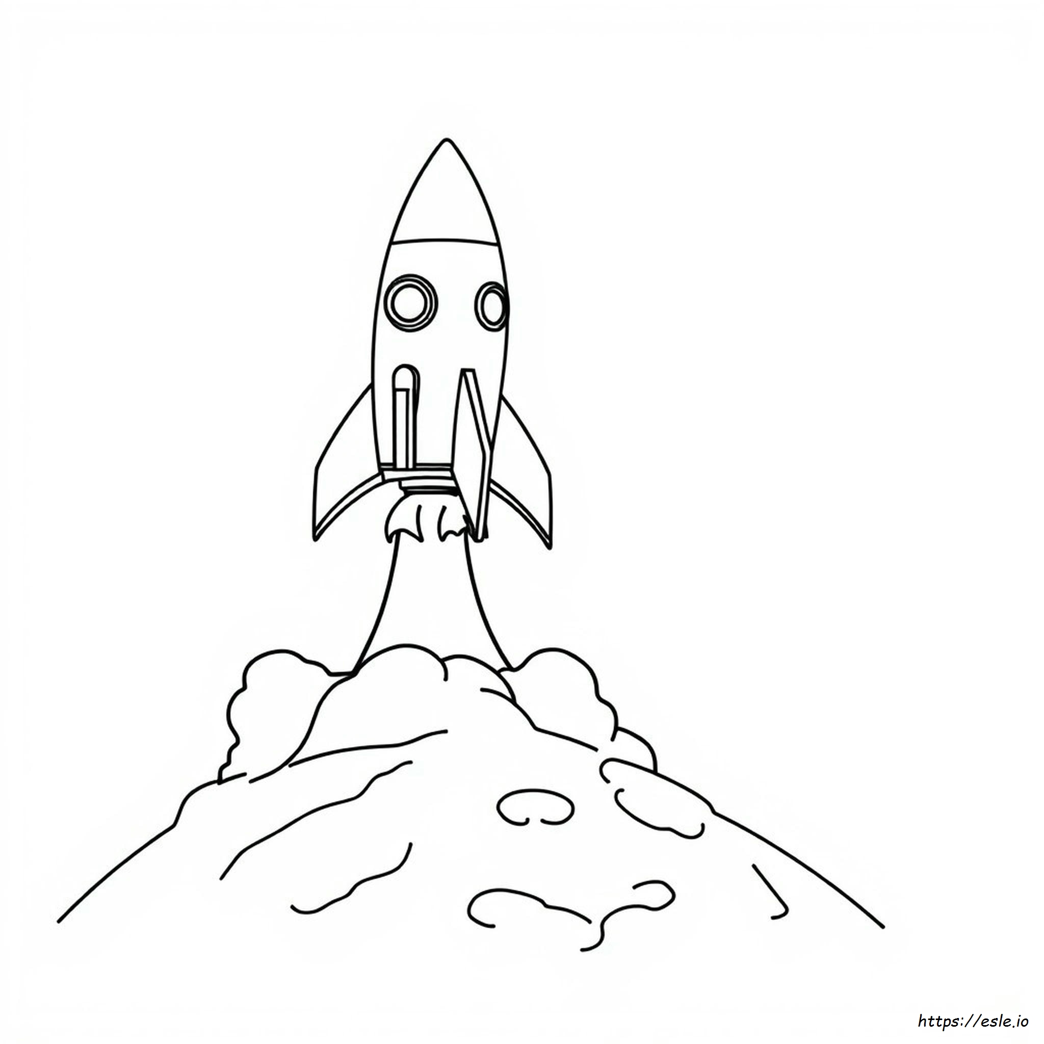 Lego Rocket Coloring Page