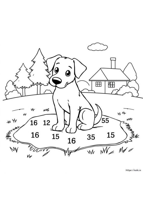 数字でぬりえ 犬
