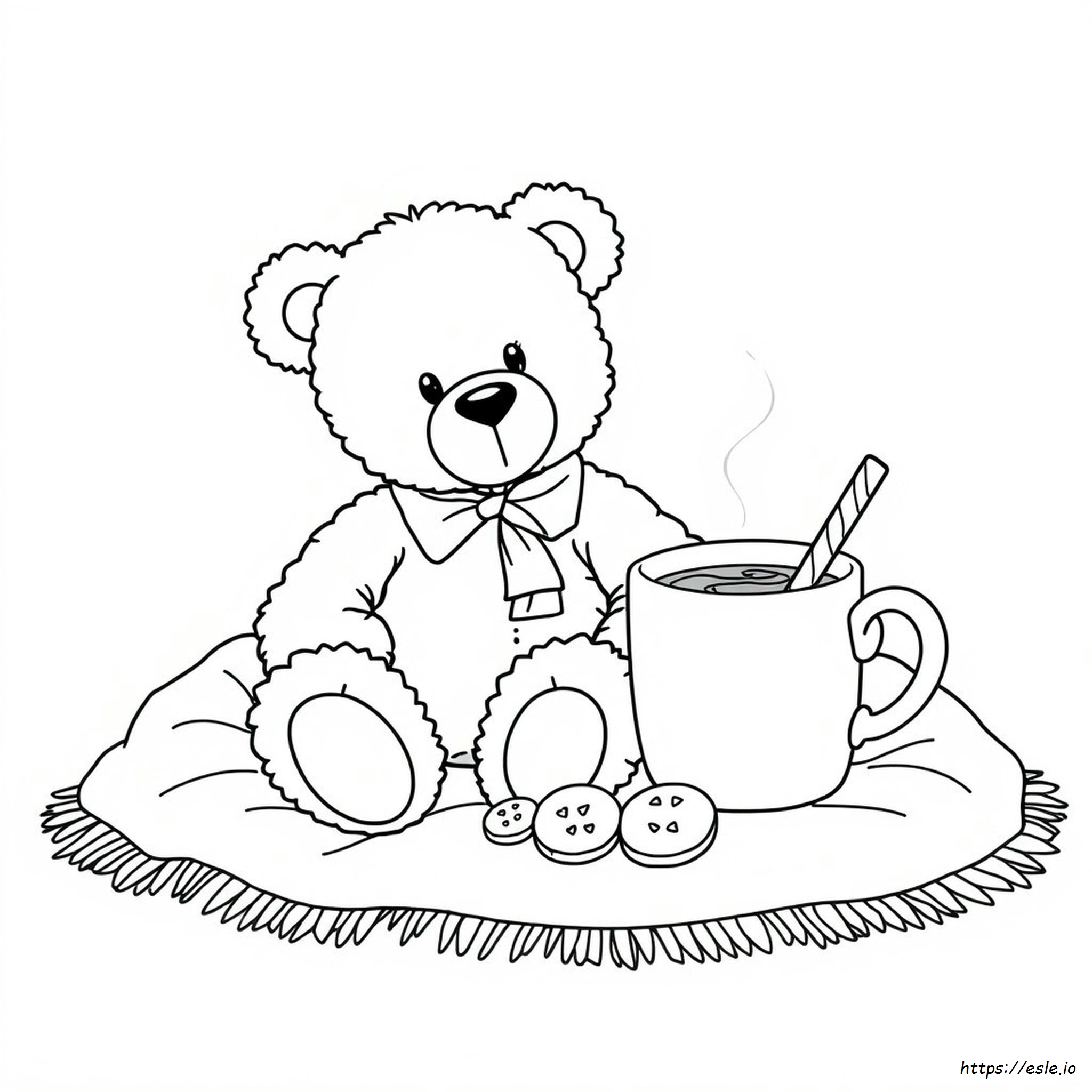 Gambar Mewarnai Beruang Teddy Untuk Dewasa