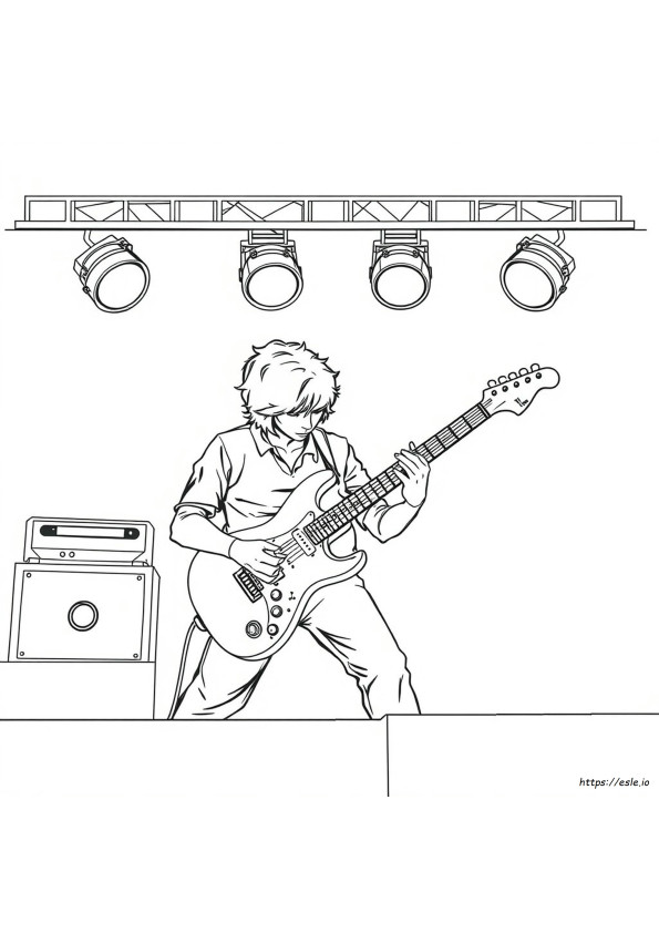 Electric Guitar Colouring