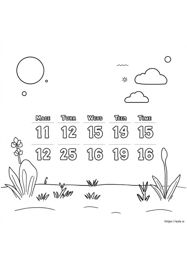 Months Coloring