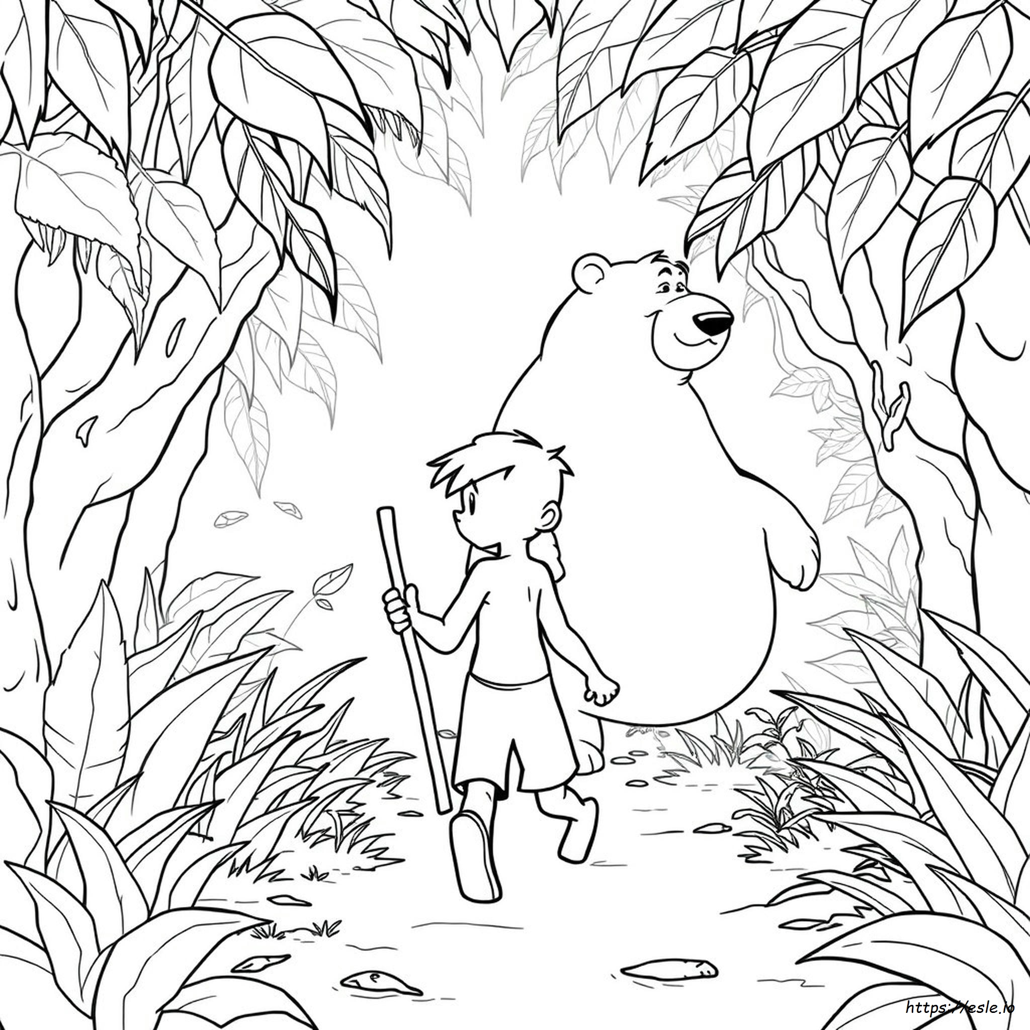 Mowgli Colouring Pages