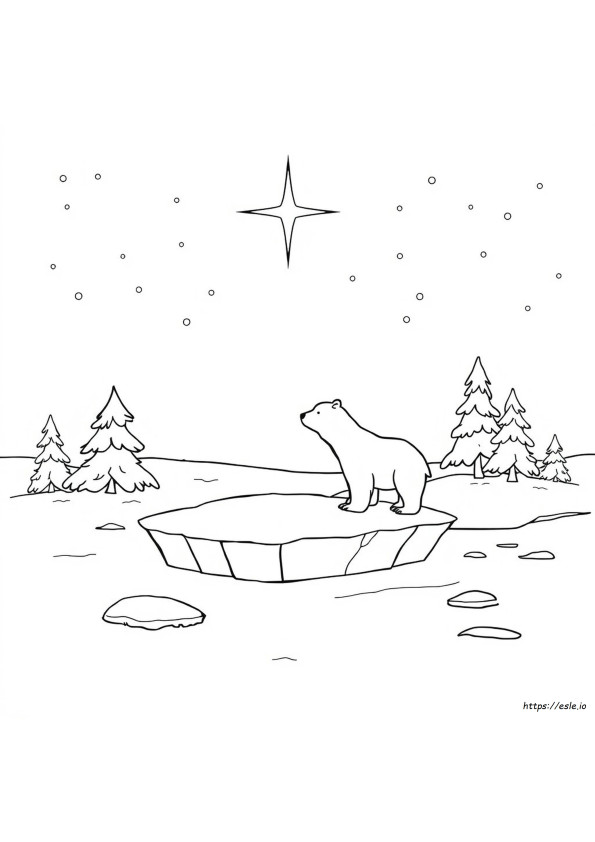 North Pole Coloring Page Printable