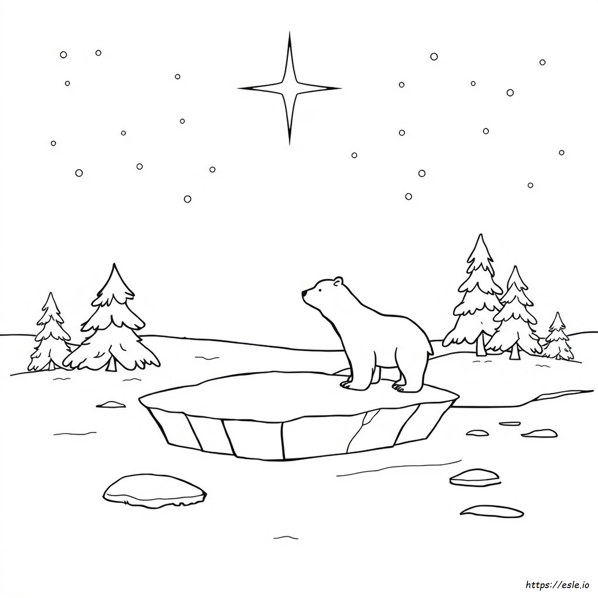 Coloriage Pôle Nord À Imprimer