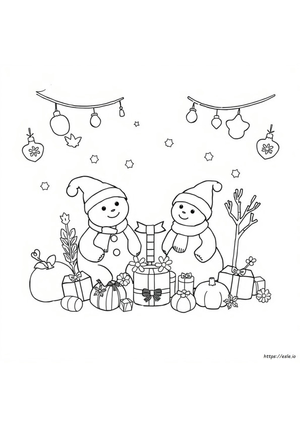 Holidays Symbols Coloring Page For Kids