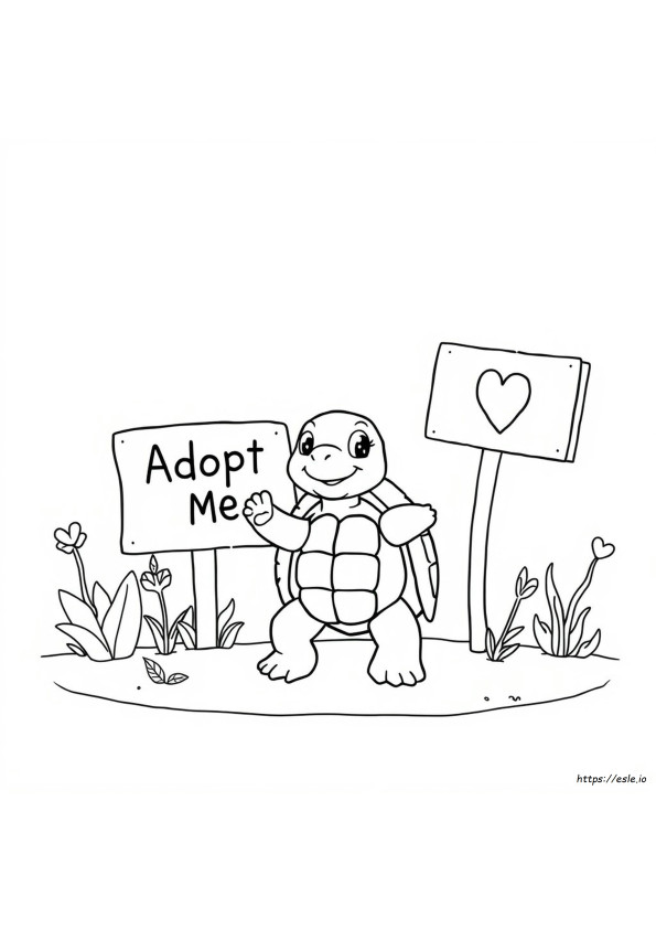 Adopt Me Turtle Coloring Pages