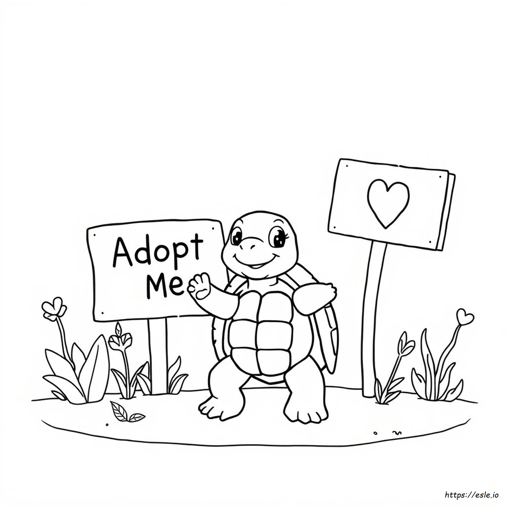 Adopt Me Kura-Kura Gambar Mewarnai