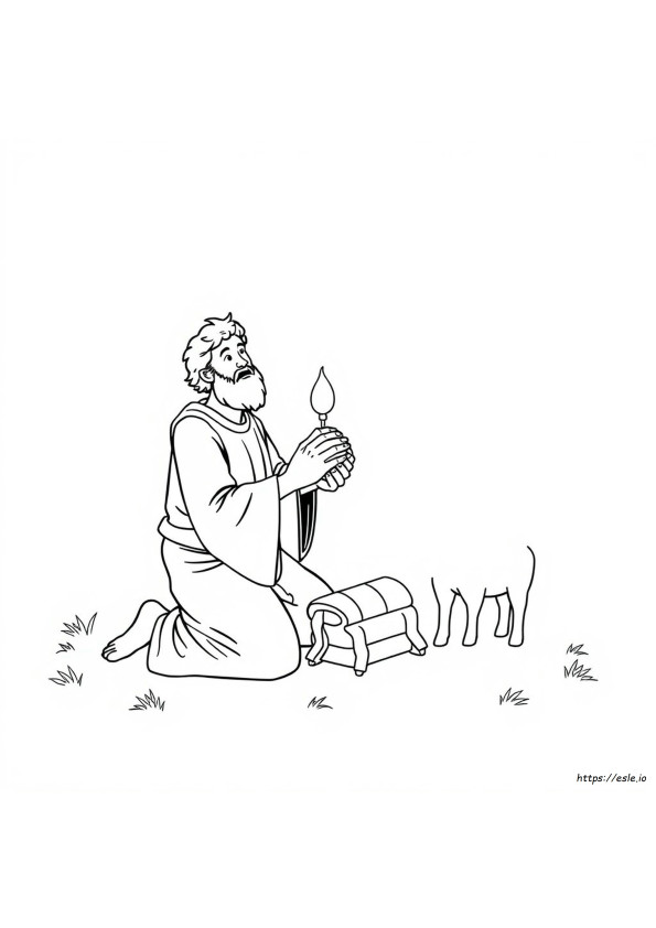 God Helped Isaac Coloring Page