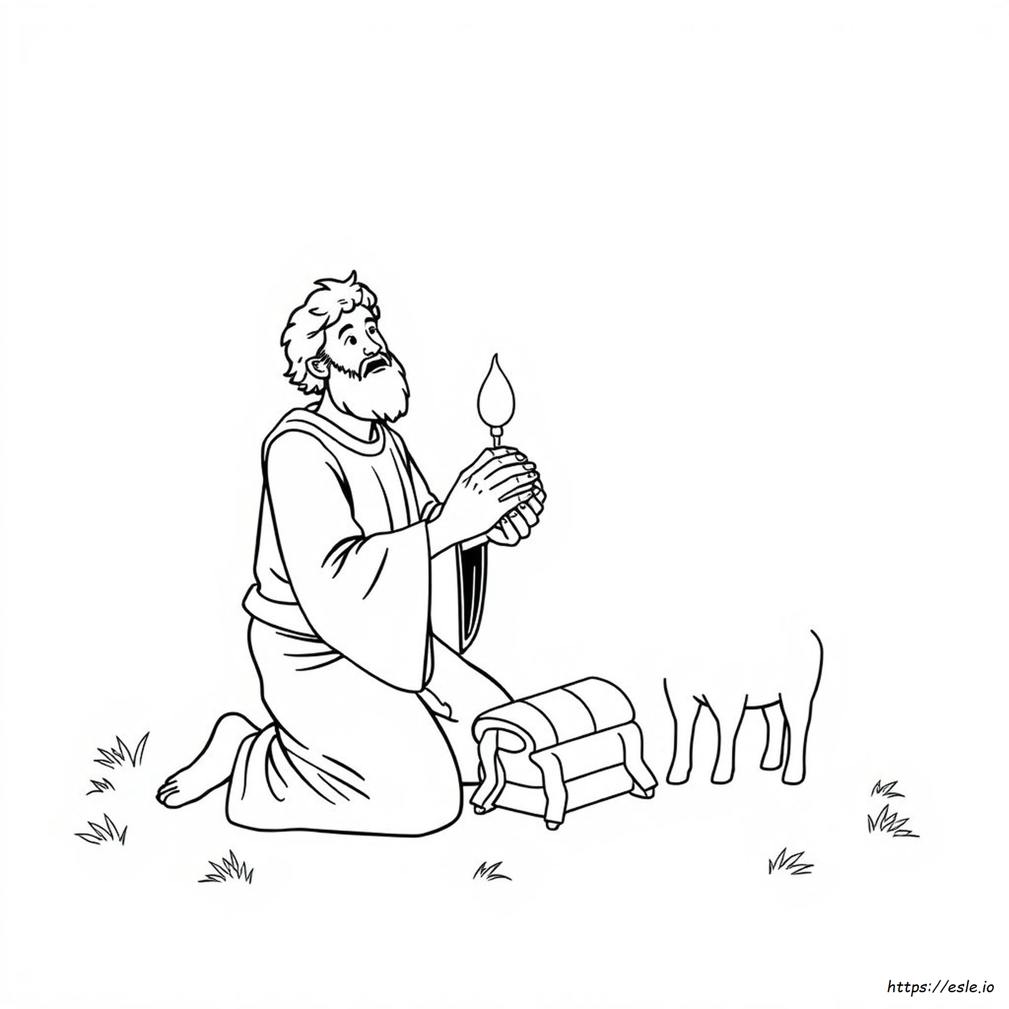God Helped Isaac Coloring Page