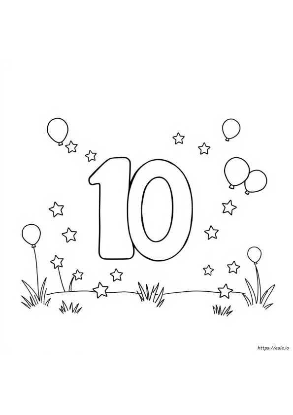 Coloriage À Imprimer Numéro 10
