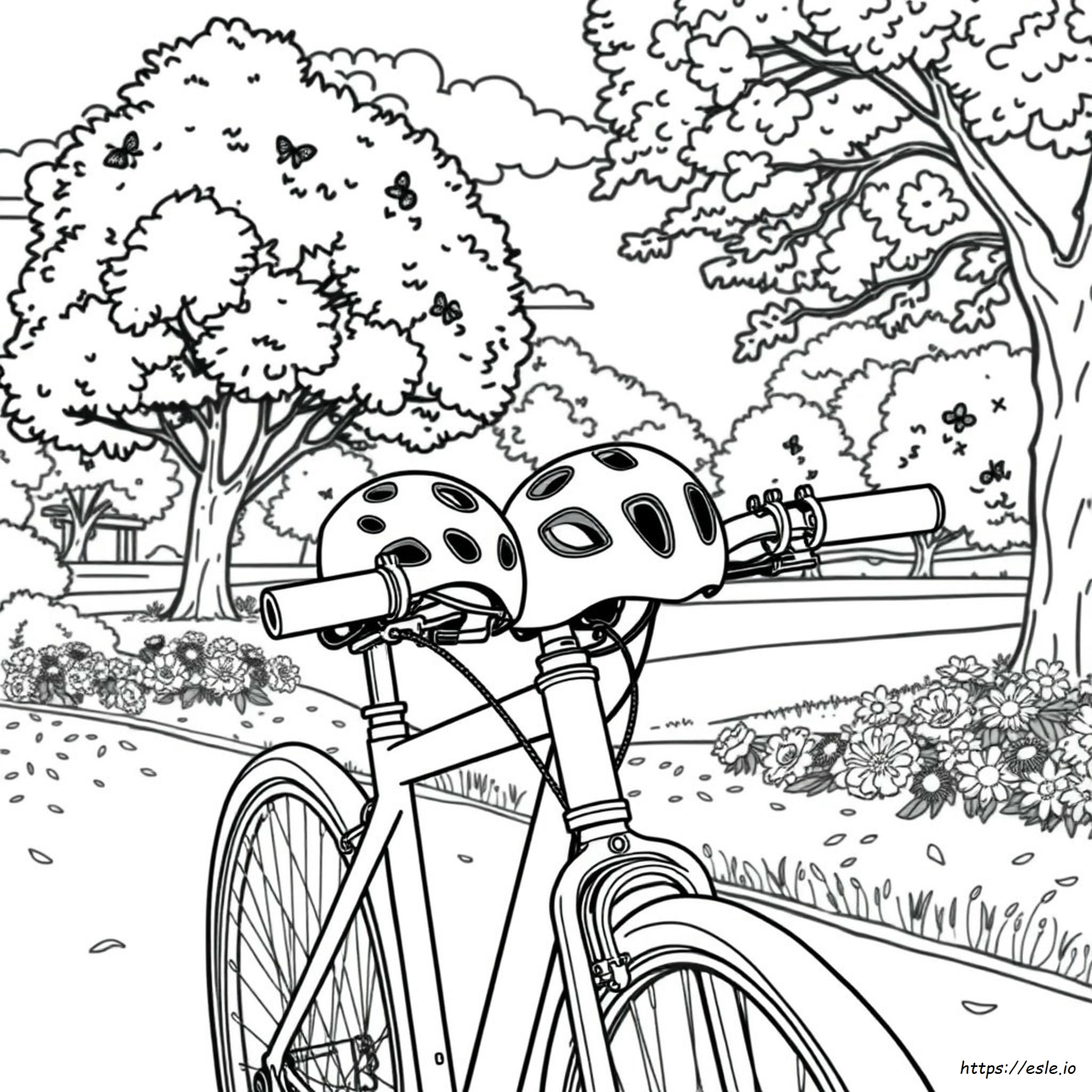 Bike Helmet Coloring Page